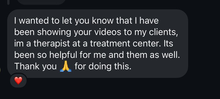A therapist at a treatment centre, on using the work with patients